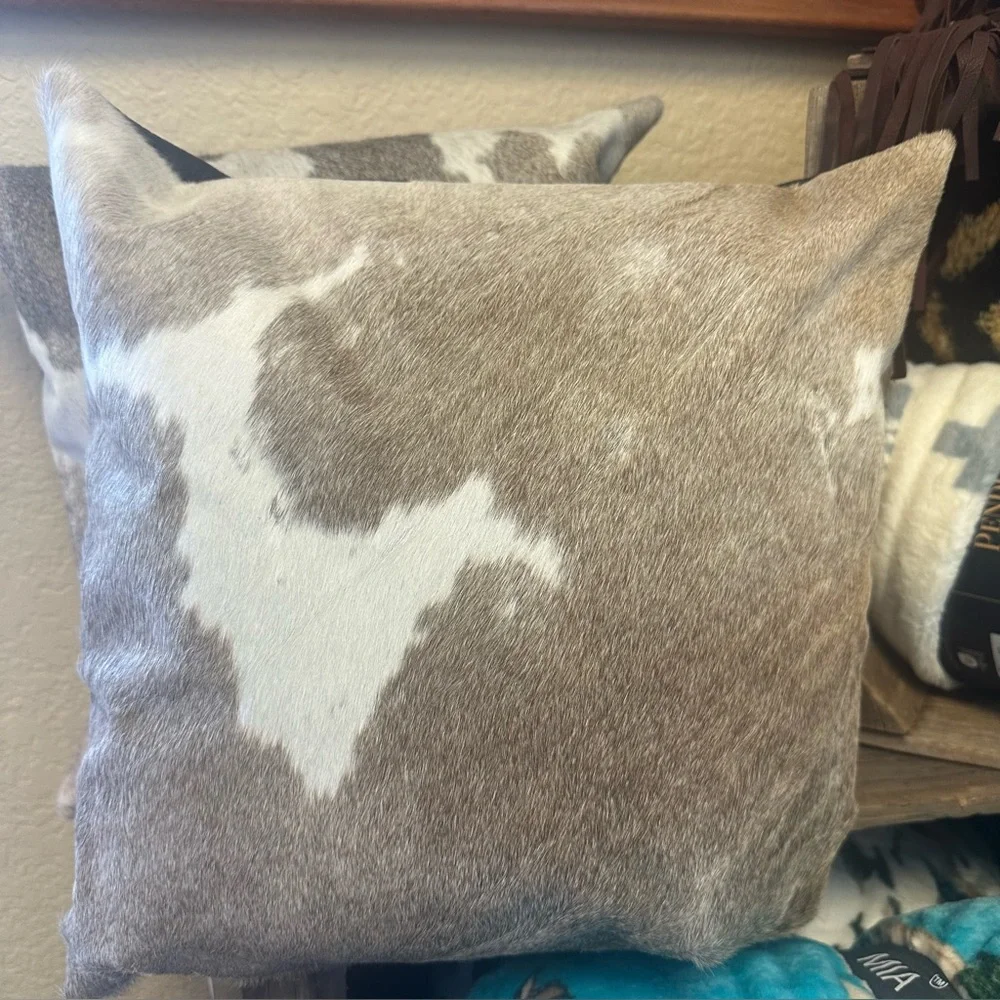 Cowhide Throw Pillow